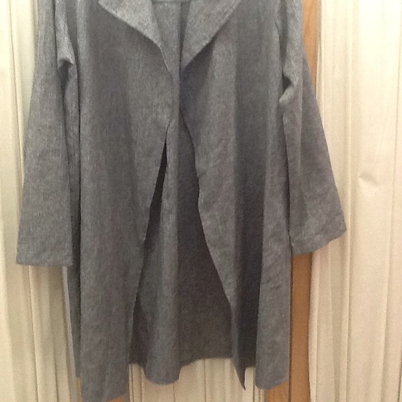 Zanzea Collection Women's Gray Open Front Cardigan Jacket Size 10 - Picture 4 of 6